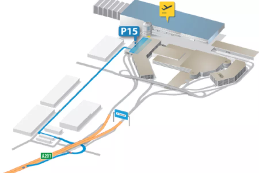plattegrond Brussels Airport Zaventem P15